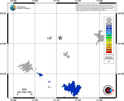 Mappa EMS - territori località