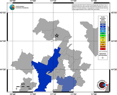 Mappa EMS - territori comuni