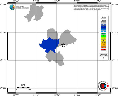 Mappa EMS - territori comuni