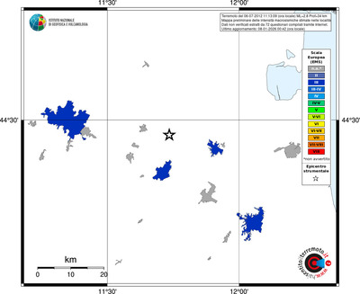 Mappa EMS - territori località