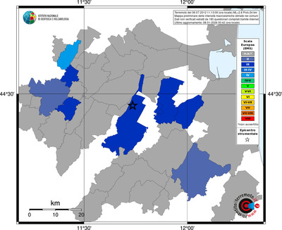 Mappa EMS - territori comuni