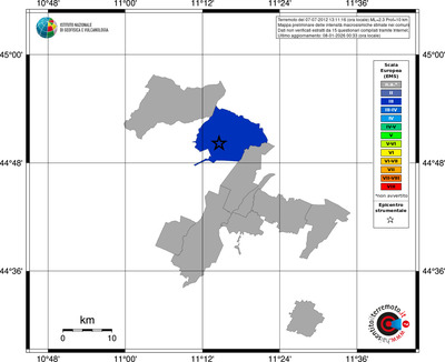 Mappa EMS - territori comuni