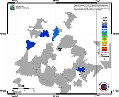 Mappa EMS - territori comuni
