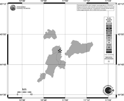 Mappa EMS - territori comuni