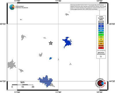 Mappa EMS - territori località