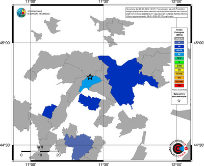 Mappa EMS - territori comuni