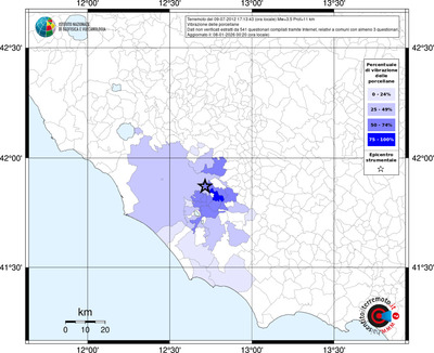 Mappa territorio comunale con almeno 3 questionari