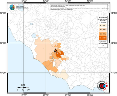 Mappa territorio comunale con almeno 3 questionari