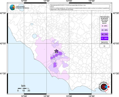 Mappa territorio comunale con almeno 3 questionari