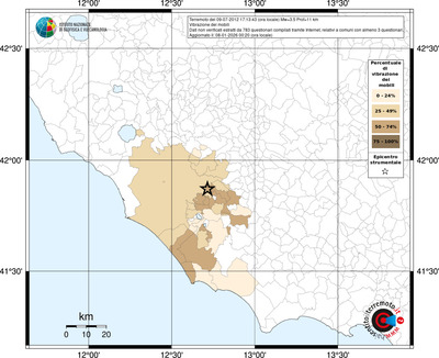 Mappa territorio comunale con almeno 3 questionari