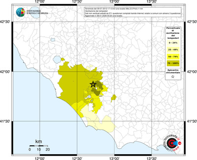 Mappa territorio comunale con almeno 3 questionari