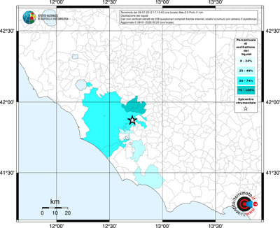 Mappa territorio comunale con almeno 3 questionari