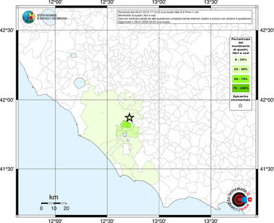 Mappa territorio comunale con almeno 3 questionari