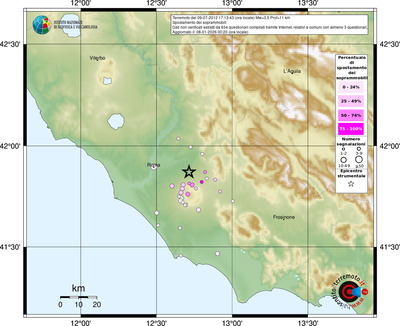 Mappa comuni con almeno 3 questionari