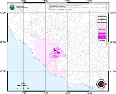 Mappa territorio comunale con almeno 3 questionari