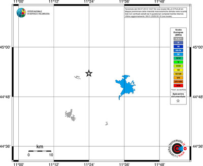 Mappa EMS - territori località