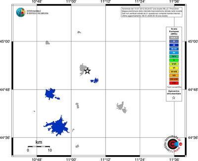 Mappa EMS - territori località