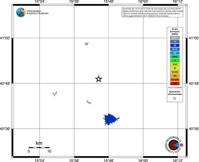 Mappa EMS - territori località