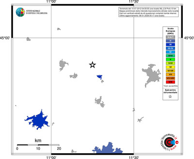 Mappa EMS - territori località