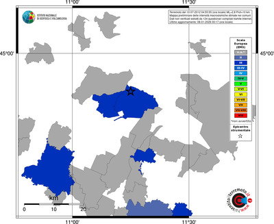 Mappa EMS - territori comuni