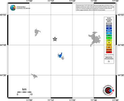 Mappa EMS - territori località
