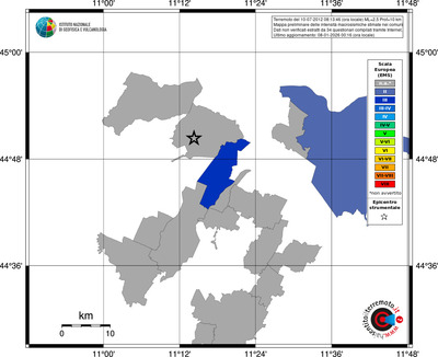 Mappa EMS - territori comuni