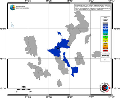 Mappa EMS - territori comuni