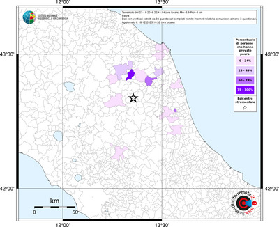 Mappa territorio comunale con almeno 3 questionari