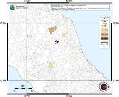 Mappa territorio comunale con almeno 3 questionari