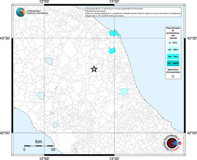 Mappa territorio comunale con almeno 3 questionari