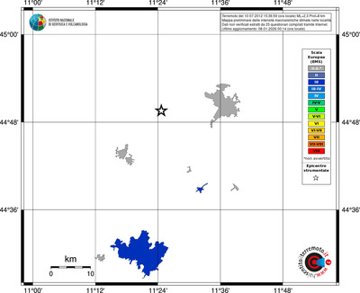 Mappa EMS - territori località