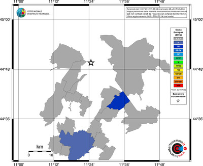 Mappa EMS - territori comuni
