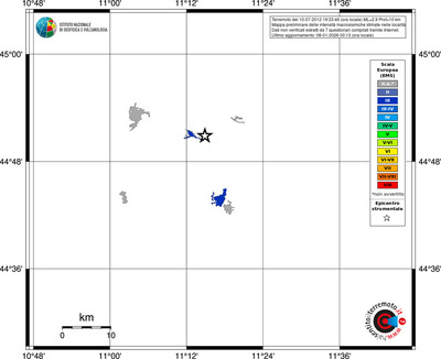 Mappa EMS - territori località