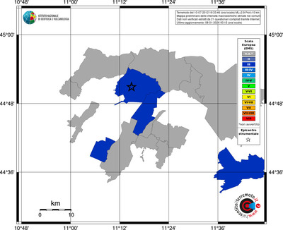 Mappa EMS - territori comuni