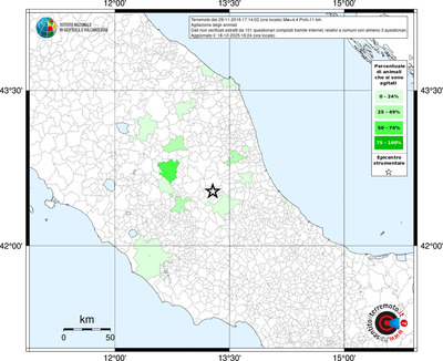 Mappa territorio comunale con almeno 3 questionari