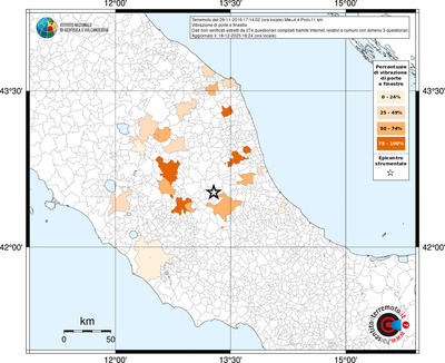 Mappa territorio comunale con almeno 3 questionari