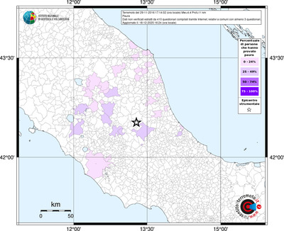 Mappa territorio comunale con almeno 3 questionari