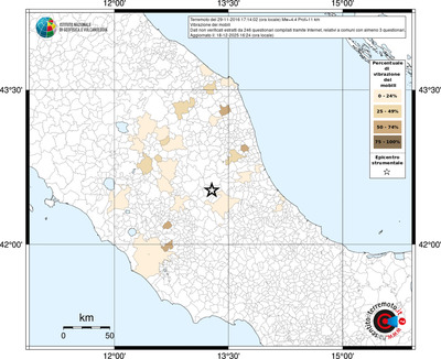 Mappa territorio comunale con almeno 3 questionari