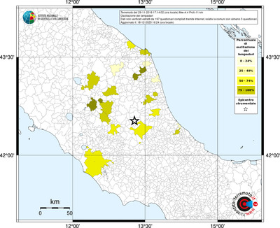 Mappa territorio comunale con almeno 3 questionari