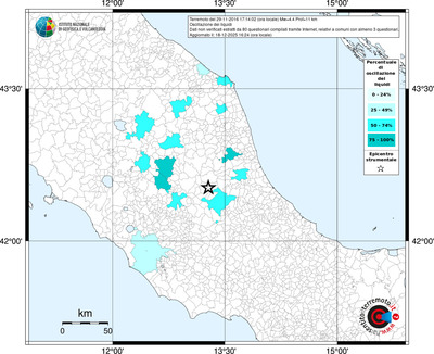 Mappa territorio comunale con almeno 3 questionari