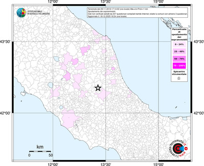Mappa territorio comunale con almeno 3 questionari
