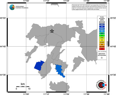 Mappa EMS - territori comuni