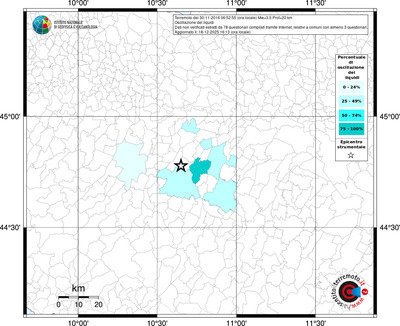 Mappa territorio comunale con almeno 3 questionari