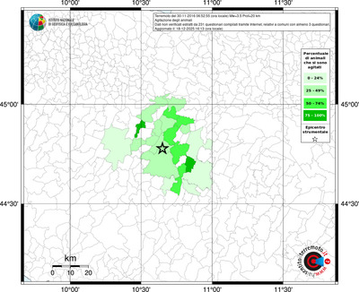 Mappa territorio comunale con almeno 3 questionari