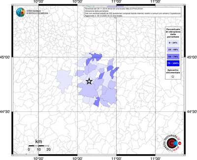 Mappa territorio comunale con almeno 3 questionari