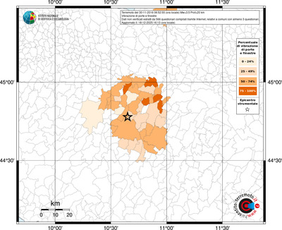 Mappa territorio comunale con almeno 3 questionari