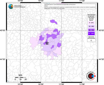 Mappa territorio comunale con almeno 3 questionari