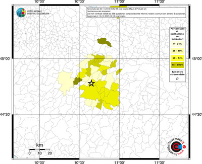 Mappa territorio comunale con almeno 3 questionari