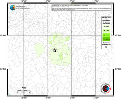 Mappa territorio comunale con almeno 3 questionari