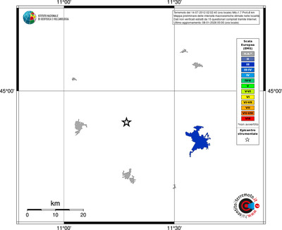 Mappa EMS - territori località